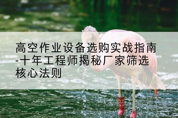 延川剪叉式升降机厂家-高空作业设备选购实战指南-十年工程师揭秘厂家筛选核心法则