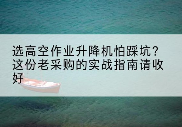 延川高空作业升降机厂家推荐-选高空作业升降机怕踩坑？这份老采购的实战指南请收好